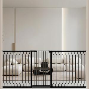 ALLAIBB 40.55" Extra Tall Baby Gate 76.77-84.65" Wide Dog Pet Gate Black | Extra-Tall,Extra-Wide,Pressure/Hardware Mount,More Durable Safety,One-Hand Walk Through,for Indoor,Doorways,Kitchen,Stairs