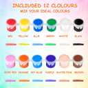 20 Pack Mini Acrylic Paint Set,12 Colors Acrylic Paints Strips for Kids&Adults Craft Paint,280 PCS Kids Painting Kit Container Strips Storage, Perfect for Home Birthday Classroom Party Favors, 0.09 Fl Oz