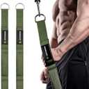 MANUEKLEAR Tricep Rope Cable Attachment Handles, Greater Range of Motion, Tricep Pull Down Rope for Push Downs, Crunches, Facepulls for Professional Gym (Green 2pcs)