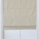 Everyday Celebration Roman Shades for Windows, Room Darkening Shades, Cordless Pull Down Window Shades, Shades for Indoor Windows, Woven Fabric Blinds & Shades, (Vanilla) 27" W X 64" H