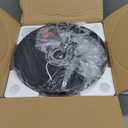 Black Flush Mount Ceiling Light Fixtures, 2-Light Ceiling Mount for Farmhouse with Seeded Glass Lampshade, Industrial Flush Mount Light Fixture Farmhouse for Hallway, Kitchen, Entryway and Foyer