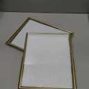 Gold Floating Frame 2 Set Gold Picture Frame 8x10 in with Real Glass and Metal Stand, Vintage Metal Picture Frame for Home, Office or Wedding Decoration