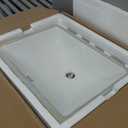 Undermount Bathroom Sink Rectangle, Hugsleek Interior Bowl Size 18 x 13 inch White Porcelain Ceramic Vessel Sink Under Counter Exterior Size 20x15in Rectangular Bath Sink Basin Lavatory Fireclay