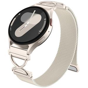 JKD Metal Bands Compatible with Samsung Galaxy Watch 7 6 5 4 FE Band 40mm 44mm Women Men, 20mm X-Shape Magnetic Strap for Galaxy Watch 5 Pro 45mm/4 6 Classic/Active 2, Starlight