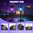 Qualirey 12 Pcs Solar Mosquito Zapper Outdoor Waterproof Solar Powered Bug Zapper Outdoor Mosquito Killer Lamp Trap Repellent Light for Garden Yard Insect (Purple and Colorful Light,Black)