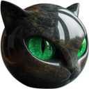 Luxury Black Cat Sculpture, Elegant Home Decor for Cat Lovers, Handcrafted Art Piece for Modern Spaces, for Collectors and Decor Enthusiasts