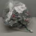 Rivokeer 2 Pack Pre-lit Artificial Christmas Tree Urn Filler, Battery Operated Lighted Xmas Tree with Pinecones & Berries, Holiday Planter Filler Outdoor Waterproof Decor for Porch, Garden, Yard