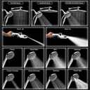 Rain Shower Head with Handheld Spray Combo,High Pressure Filtered Handheld Shower Head with 10-Spray for Bathroom Upgrade,10" Height/Angle Adjustable Bar,71" Long Hose (Silver)