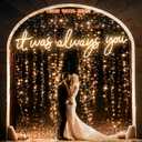 Super Large LED Neon Sign 'it was always you' Neon Night with Dimmable Wall Decor for Bedroom Living Room Bar Party Club Wedding Girls Birthday Wall Light Decor, 63 inches x 18 inches
