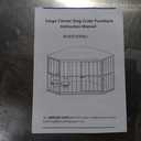 APRILSOUL 53 inch Furniture Dog Crate Corner, Dog Kennel Corner Wooden End Table with Bowl, Indoor Pet Crates Corner Side Table for Small/Medium/Large Dog, Wide Top Perfect for Limited Room