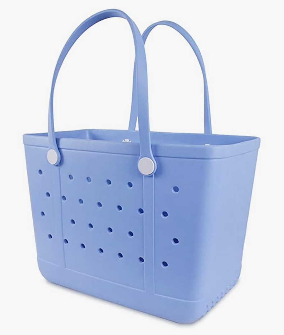 Beach Bag X Large Rubber Tote Bag, Waterproof Washable Open for Women Croc Bag Hand Bag for Beach Pool Yoga