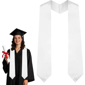2 x Graduation Stole Class of 2026 Graduation Sash Unisex Adult Sublimation Blank Plain Honor Stoles Grad Satin Sash 70"