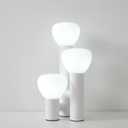 Decorative Mushroom Lamps, Ceramic Lamp for Desk, Unique Set of Lamps for Bedrooms and Side Tables, Desk Lamps for Night Stands, Portable Table Lamps for Living Room (White)