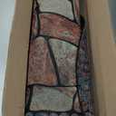 MANO Front Door Mat Outdoor Entrance, Heavy Duty Doormat Half Circle Rug for Outside Entry, Welcome Mat for Indoor Half Round Door Mats with Non Slip Rubber (21" x 33", Cobble)