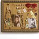 Cork Bulletin Board 16x20 with Vintage Gold Ornate Frame, Decorative Framed Pin Notice Board for Memo Family Calendar Schedules Recipes, Antique Wall Decor for Classroom Home Office Kitchen