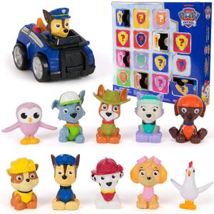 Paw Patrol Rewards Box Gift Pack, 8 Mini Figures, 2 Animal Figures, 4 Sticker Sheets & 1 Pup Squad Racer, Kids Toys for Boys & Girls Ages 3 and Up