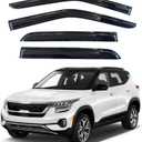 KPY Window Visor Compatible with Kia Seltos 2021-2025, 4PC Rain Guard Side Window Vent Deflectors Tape-On Mugen Style, 2021 2022 2023 2024 2025