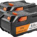 TREE.NB 18V 6.0Ah Lithium Battery - Replacement for Ridgid Power Tool Battery AC840087 R840083 R840085 R840086 R840087 R840089 AC840085 AC840086 AC840087P AC840089 AC840094 Cordless Tools (2 Packs)