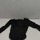 Long Sleeve Body Suits Womens Ribbed Square Neck Tummy Control Bodysuit Sexy One Piece Bodysuit Long Sleeve M