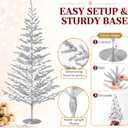 6ft Silver Christmas Tree, Retro Aluminum Christmas Tree, Tinsel Trees