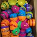 JOYIN 72PCS 2.3" Printed Empty Colorful Plastic Eggs Fillable, Bright Plastic Eggs Bulks for Festival Hunt, Filling Treats, Party Favor, Basket Stuffers, Classroom Prize Supplies