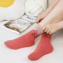 2 x Loritta 5 Pairs Wool Socks for Women Stocking Stuffers Gifts Winter Warm Hiking Crew Boot Socks (Z Cartoon Pattern)