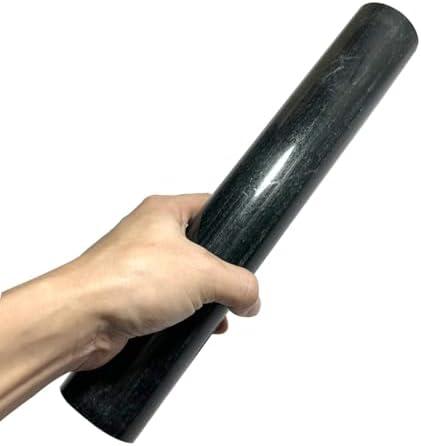 1 Pack Round Acetal Copolymer Rods - 2 -Inch Diameter and 12-Inch Length Opaque Black Acetal Copolymer Rods （POM-C） Perfect for Non-Marring