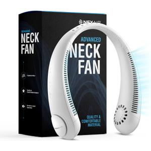 Portable Neck Fan -3 Speed Rechargeable Bladeless Neck Cooler, Quality Comfortable Lightweight, Personal Neck Fan For Women & Men Modern Design, Great Cooling Fan For Travel, Outdoors & Sports (Off-White)