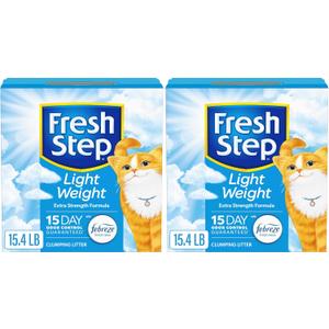 Fresh Step Clumping Cat Litter, Lightweight, Extreme, Long Lasting Odor Control Kitty Litter with Activated Charcoal, Low Dust Formula, 15.4 lb (Pack of 1)