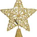 9" Gold Star Tree Topper with 30 Dual Color(R) LED Lights