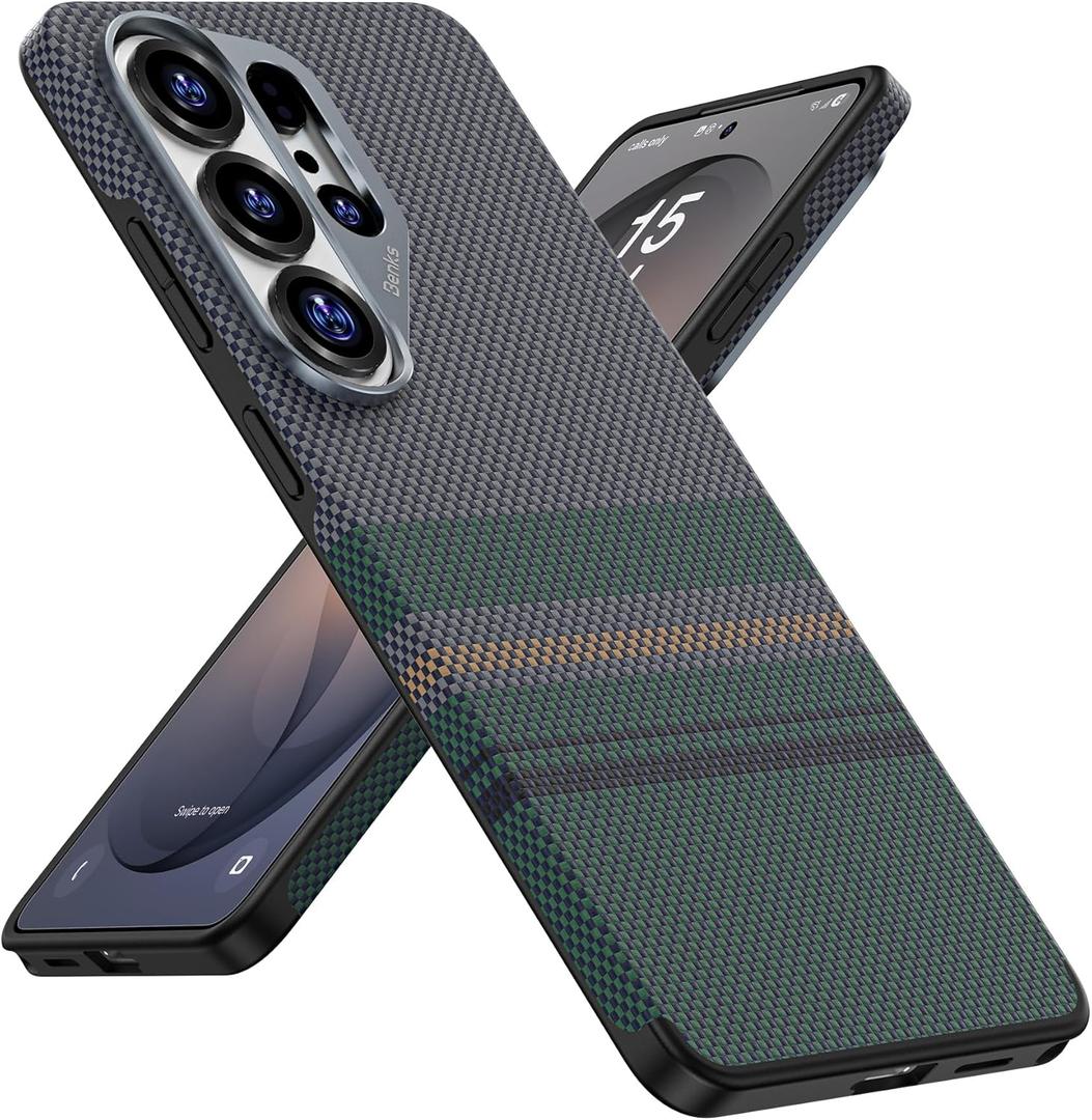 BENKS S26 Ultra Case, Aurora ArmorPro Case for Samsung Galaxy S26 Ultra, MagSafe Compatible Military-Grade Protective Case, Built with Dupont Kevlar Aramid Fiber & TPU, Aluminum Camera Protection
