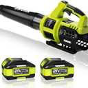 EWORK Cordless Leaf Blower, 21V Electric Handheld Blower with 2X 3.0Ah Batteries & Fast Charger, 550CFM 150MPH Lightweight 3.2Lbs for Lawn Care Yard Patio Cleaning