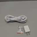 OLAIKE 5m/16ft Charge Cable with DC Power Adapter Compatible with Ring Stick Up Cam Battery 3rd Gen/2nd Gen/Plug-in, Weatherproof Cable to Continuously Charge Your Camera,White