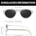 SODQW Cat Eye Sunglasses for Women Trendy Retro Oval Frame with UV Protection for Travel & Everyday Wear