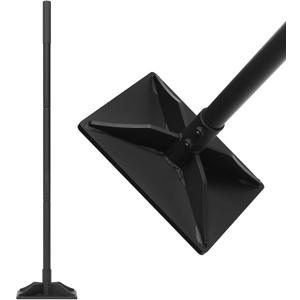 Steel Tamper Tool, Hand Tamper with Larger 8"x10" Rectangular Metal Tamper Head, 49 inch Long Handle Ground Tamper Tool for Dirt, Heavy Duty Garden Tamper for Soil, Landscaping, Black