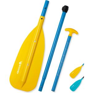 Abahub Adjustable Canoe Paddle, 4'3''to 5'3'', 3-Piece Boat Paddle, 4'3''-5'3''/130-160cm