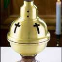 Censer On Wood Base - 4 1/2" Diameter, 9" High
