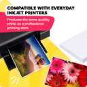 Glossy Photo Paper For Printer 8.5 x 11" - (100 Sheets) - Works with Inkjet Printer, Easy to Use, Premium Picture Paper