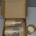 Tyawon Glass Battery Operated LED Flameless Candles with Remote and Timer, Real Wax Candles Warm Color Flickering Light for Festival Wedding Home Party Decor(Pack of 3)-Gold