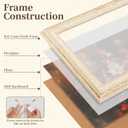 8x10 Vintage Picture Frame, Cream Ivory PS Photo Frame with Wood Grain Texture, Antique-Style 8 x 10 Frame for Living Room, Bedroom, Office or Gallery Wall, Retro Home Decor Gift 1 Pack