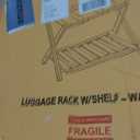 Casual Home Luggage Rack, Walnut, Solid Wood