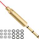 22LR Laser Bore Sight End Barrel, Red Dot Boresighter(3 Set Batteries)