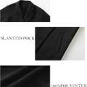 Women's Winter Wool Coat Notch Lapel Single Breasted Casual Mid Long Pea Trench Coat (Black, M)
