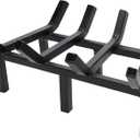 Fireplace Log Grate, Small 14Inch Heavy Duty Solid Steel Wood Rack Stove Firewood Holder for Indoor Hearth Outdoor Fire Pit Chimney Hearth Kindling Tool