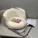 Hillsdale, Marisol Round Metal and Upholstered Vanity Stool with Scoop Back for Makeup Room or Bathroom, Off-White