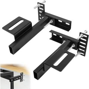 Headboard Bracket Adjustable Bed Base Bed Extra Thick Steel Universal Kit Heavy Duty No Noise No Wobble Easy Install Black Compatible Queen King Full Twin (Black) (1)