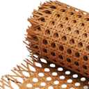 Plastic Rattan Cane Webbing 16"40", Coffee Color Rattan Webbing for Caning Projects, Woven Open Mesh Cane for Furniture, Durable Craft Material for DIY Chairs & Cabinets