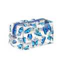 CarryEpic Clear Makeup Bag, Small Clear Toiletry Bag for Travel, Cosmetic Makeup Organizer Bags with Zipper, Plastic PVC Pouch Transparent Zip for Purse Reusable TSA Approved Quart Size (Butterfly)