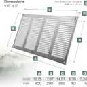 Vent Systems 16" x 8" Inch (Overall Dimensions) Pack of 3 - Galvanized - Air Vent Cover Metal Air Return Grill with Built-in Mesh Guard Screen HVAC Vent Duct Cover for Home Improvement