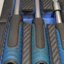 DISEN 3PCS Extendable Ratchet Wrench Set,1/4" 3/8" 1/2" Drive 72-Tooth, Quick-Release, Reversible Drive Socket Wrenches,Soft Grip Handle with Storage Tray